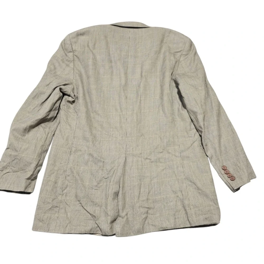 Lauren Ralph Lauren‎ Blazer Mens 42R Tan Houndstooth Two Button Sport Coat